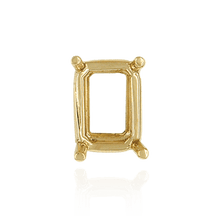 Load image into Gallery viewer, ITI NYC Four Prong Emerald Shape Wire Basket Settings in 18K Gold (3.50 x 2.75 mm - 14.00 x 11.00 mm)
