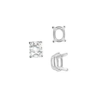 ITI NYC Emerald Settings in Sterling Silver (5.25 x 4.00 mm - 11.00 x 9.00 mm)