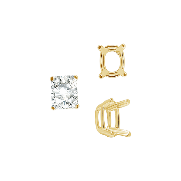 ITI NYC Emerald Settings in 14K Gold (5.25 x 4.00 mm - 11.00 x 9.00 mm)