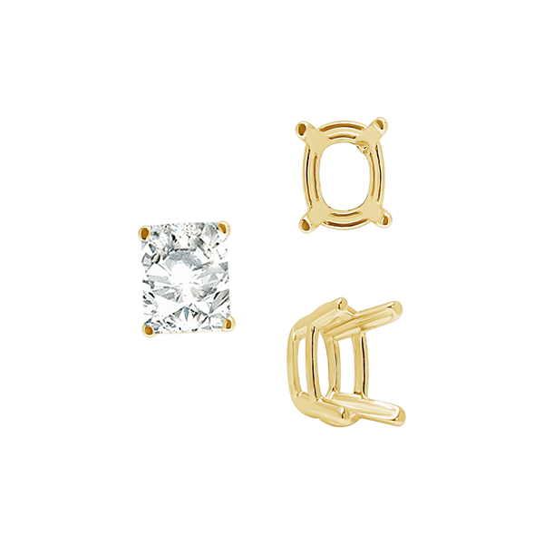 ITI NYC Emerald Settings in 14K Gold (5.25 x 4.00 mm - 11.00 x 9.00 mm)