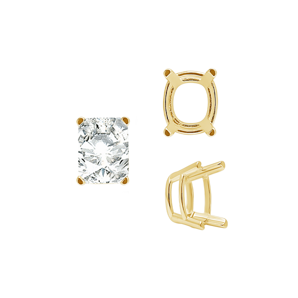 ITI NYC Emerald Settings in 14K Gold (5.25 x 4.00 mm - 11.00 x 9.00 mm)