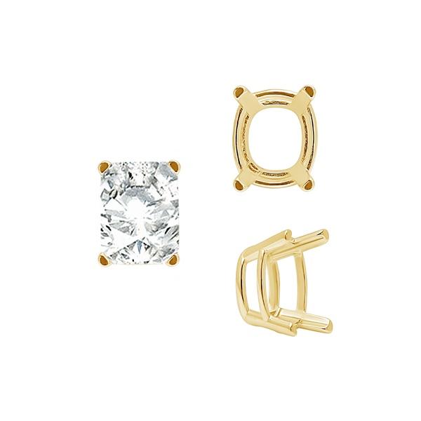 ITI NYC Emerald Settings in 14K Gold (5.25 x 4.00 mm - 11.00 x 9.00 mm)