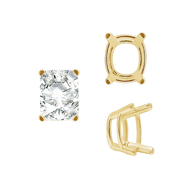 ITI NYC Emerald Settings in 14K Gold (5.25 x 4.00 mm - 11.00 x 9.00 mm)
