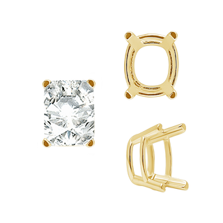 ITI NYC Emerald Settings in 14K Gold (5.25 x 4.00 mm - 11.00 x 9.00 mm)