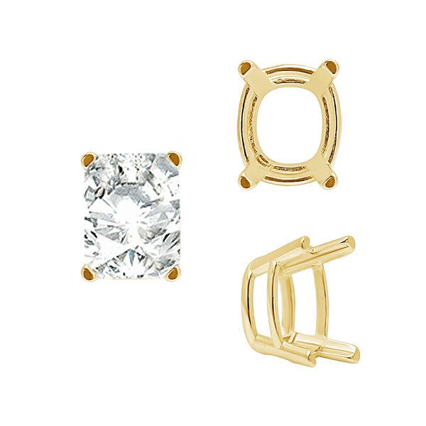 ITI NYC Emerald Settings in 14K Gold (5.25 x 4.00 mm - 11.00 x 9.00 mm)