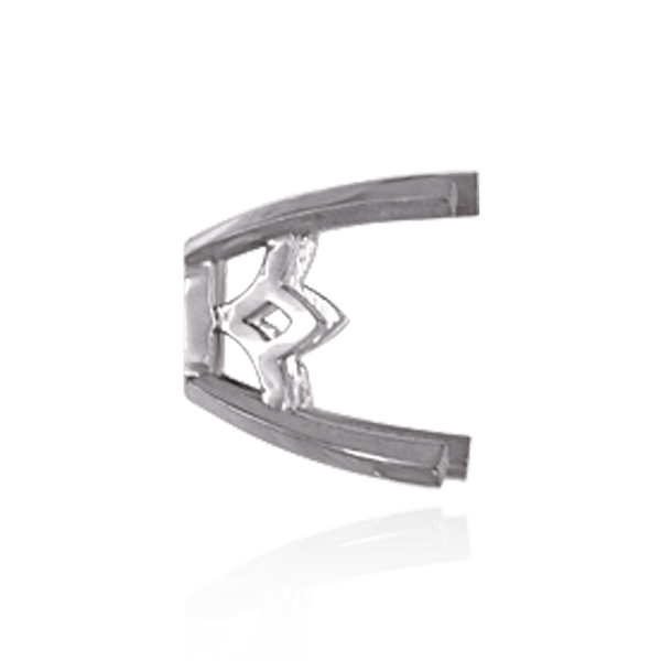 ITI NYC Four Prong Emerald Shape Scroll Fancy Settings in 14K Gold (7.00 x 5.00 mm - 11.00 x 8.00 mm)