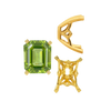 ITI NYC Four Prong Emerald Shape Scroll Fancy Settings in 14K Gold (7.00 x 5.00 mm - 10.00 x 8.00 mm)