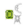 ITI NYC Four Prong Emerald Shape Scroll Fancy Settings in 14K Gold (7.00 x 5.00 mm - 11.00 x 8.00 mm)