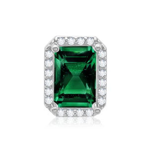 ITI NYC Emerald Cluster Setting in Sterling Sliver (5.00 x 3.00 mm - 7.00 x 5.00 mm)