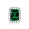 ITI NYC Emerald Cluster Setting in Sterling Sliver (5.00 x 3.00 mm - 7.00 x 5.00 mm)