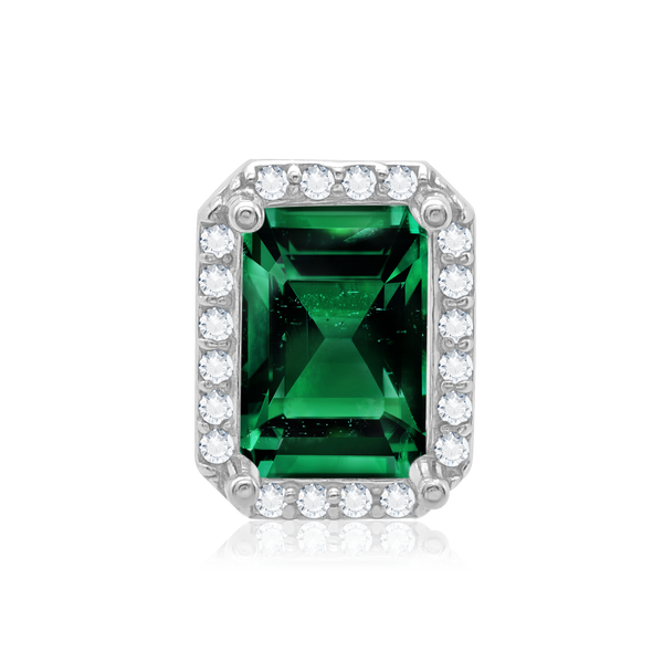 ITI NYC Emerald Cluster Setting in Sterling Sliver (5.00 x 3.00 mm - 7.00 x 5.00 mm)