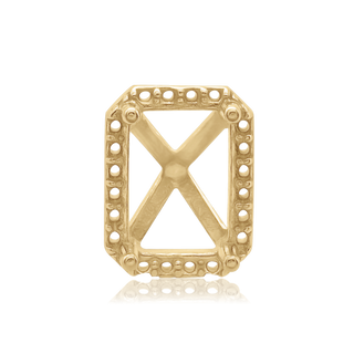 ITI NYC Emerald Cluster Setting in 14K Gold (5.00 x 3.00 mm - 7.00 x 5.00 mm)