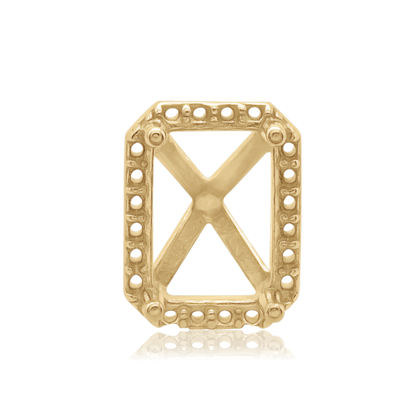 ITI NYC Emerald Cluster Setting in 14K Gold (5.00 x 3.00 mm - 7.00 x 5.00 mm)