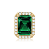 ITI NYC Emerald Cluster Setting in 14K Gold (5.00 x 3.00 mm - 7.00 x 5.00 mm)