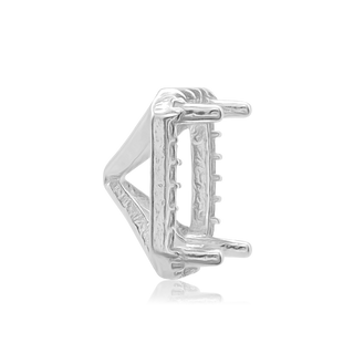 ITI NYC Emerald Cluster Setting in Sterling Sliver (5.00 x 3.00 mm - 7.00 x 5.00 mm)