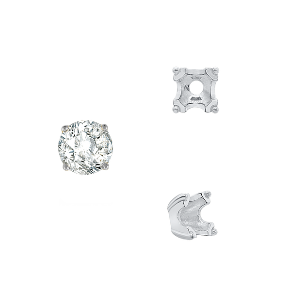 ITI NYC Round Fishtail Settings in 18K Gold (4.00 mm - 8.00 mm)