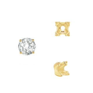ITI NYC Round Fishtail Settings in 14K Gold (4.00 mm - 8.00 mm)
