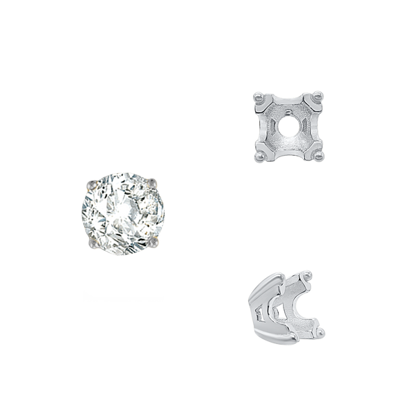 ITI NYC Round Fishtail Settings in 14K Gold (4.00 mm - 8.00 mm)