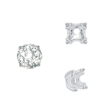 Load image into Gallery viewer, ITI NYC Round Fishtail Settings in Sterling Silver (4.00 mm - 8.00 mm)
