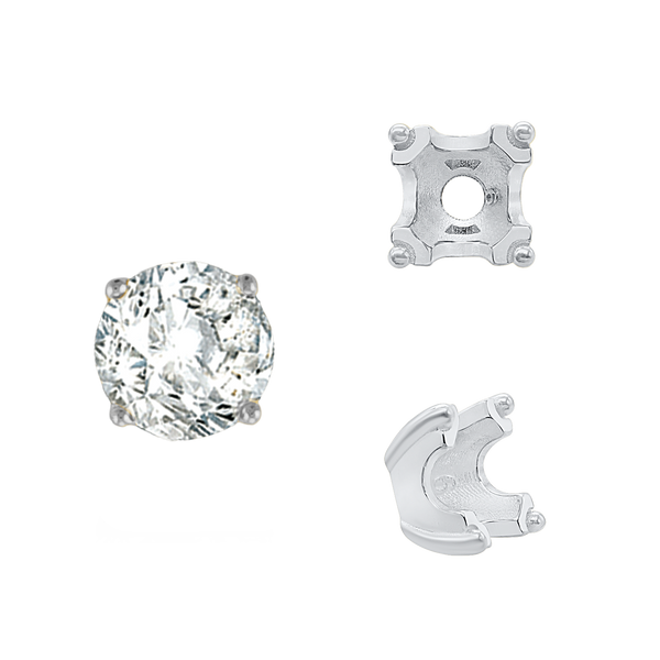 ITI NYC Round Fishtail Settings in 14K Gold (4.00 mm - 8.00 mm)