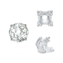 Load image into Gallery viewer, ITI NYC Round Fishtail Settings in Sterling Silver (4.00 mm - 8.00 mm)
