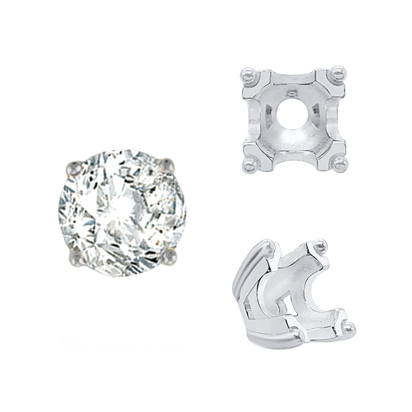 ITI NYC Round Fishtail Settings in 18K Gold (4.00 mm - 8.00 mm)
