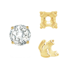 Load image into Gallery viewer, ITI NYC Round Fishtail Settings in 14K Gold (4.00 mm - 8.00 mm)
