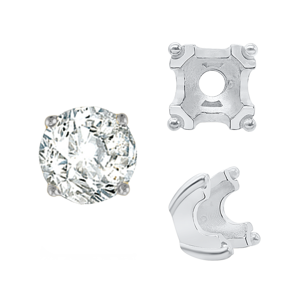 ITI NYC Round Fishtail Settings in 14K Gold (4.00 mm - 8.00 mm)