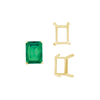 ITI NYC Four Prong Emerald Shape Single Wire Settings in 14K Gold (3.50 x 2.60 mm - 13.00 x 9.50 mm)