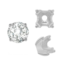 Load image into Gallery viewer, ITI NYC Round Fishtail Settings in Sterling Silver (4.00 mm - 8.00 mm)
