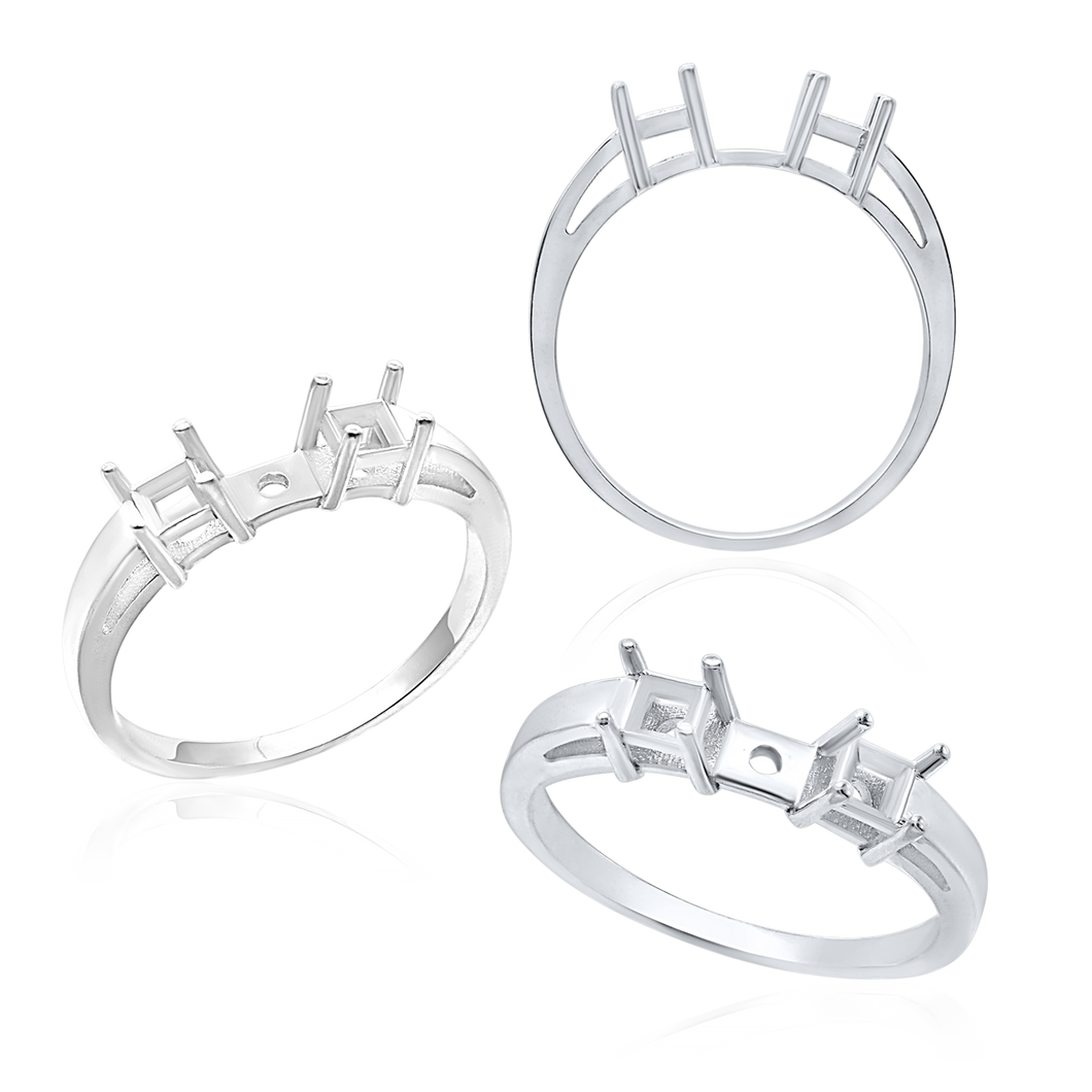 ITI NYC Two Stone Square Accented Remount