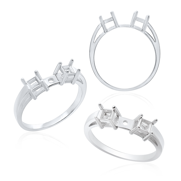 ITI NYC Two Stone Square Accented Remount