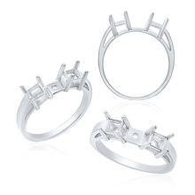 Load image into Gallery viewer, ITI NYC Two Stone Square Accented Remount
