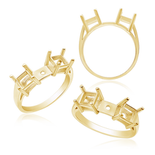 Load image into Gallery viewer, ITI NYC Two Stone Square Accented Remount
