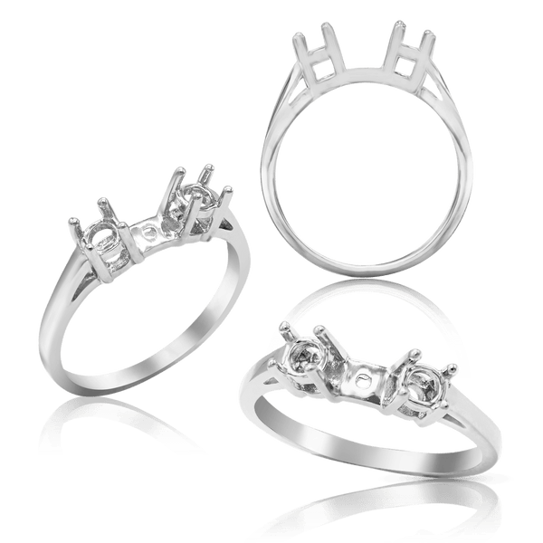 ITI NYC Two Stone Round Accented Remount