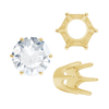 ITI NYC Six Prong Round Standard High Base Settings in 14K Gold (4.00 mm - 9.25 mm)