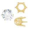 ITI NYC Six Prong Round Standard High Base Settings in 14K Gold (4.00 mm - 9.25 mm)