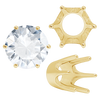 ITI NYC Six Prong Round Standard High Base Settings in 14K Gold (4.00 mm - 9.25 mm)