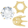 ITI NYC Six Prong Round Standard High Base Settings in 14K Gold (4.00 mm - 9.25 mm)