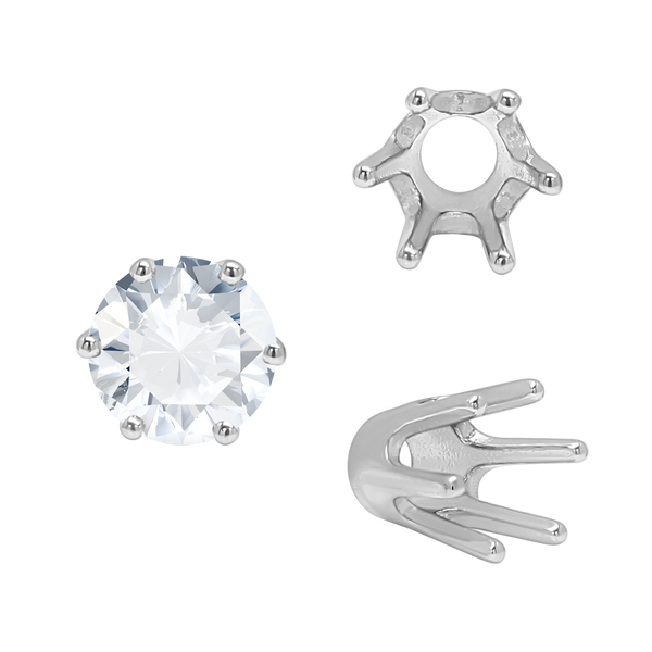 ITI NYC Six Prong Round Standard High Base Settings in 14K Gold (4.00 mm - 9.25 mm)