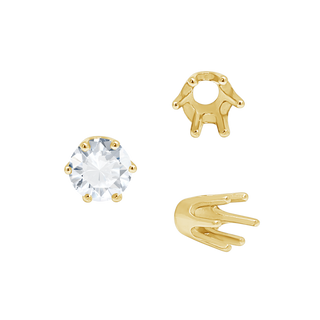 ITI NYC Six Prong Round Standard High Base Settings in 14K Gold (2.60 mm - 9.25 mm)