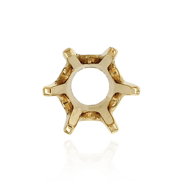 ITI NYC Six Prong Round Standard High Base Settings in 14K Gold (2.60 mm - 9.25 mm)