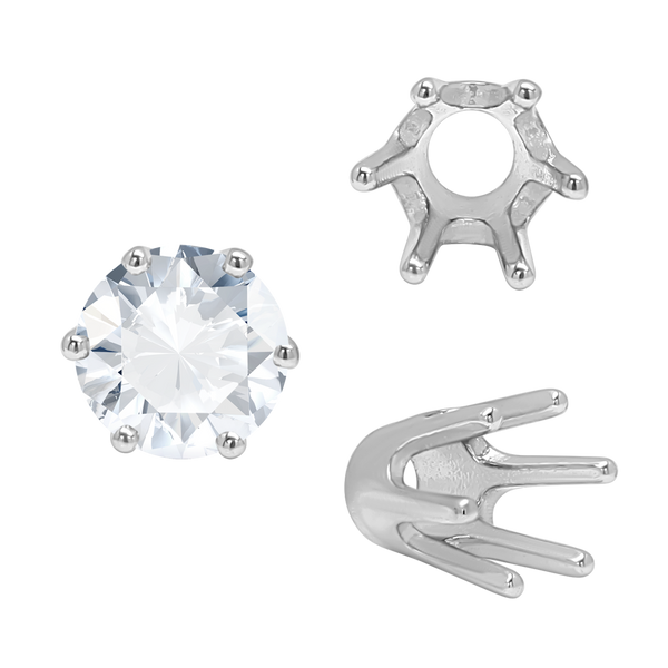 ITI NYC Six Prong Round Standard High Base Settings in 14K Gold (4.00 mm - 9.25 mm)