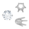 ITI NYC Six Prong Round Standard High Base Settings in 14K Gold (2.60 mm - 9.25 mm)
