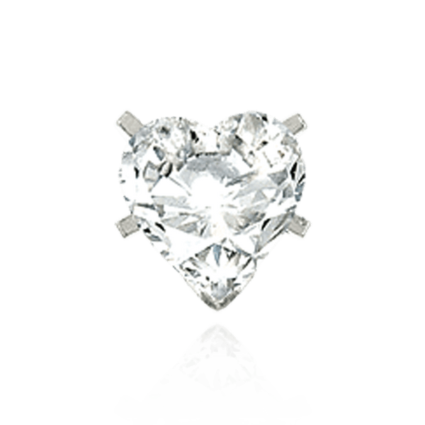 ITI NYC V-End Heart Shape Solitaire Settings in 14K Gold (4.00 x 4.00 mm - 7.00 x 7.00 mm)