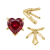ITI NYC V-End Heart Shape Solitaire Settings in 14K Gold (Die-Struck) (4.00 x 4.00 mm - 7.00 x 7.00 mm)