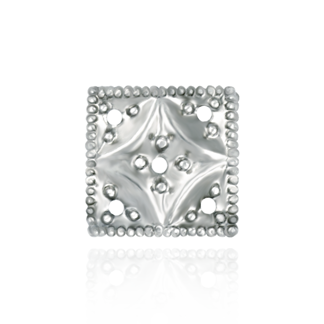 Square Ring Tops for 5 Stones with Star Pattern (5 x 1.00 mm)