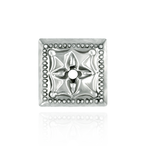 Square Ring Tops with Star Pattern (7.00 mm - 8.00 mm)