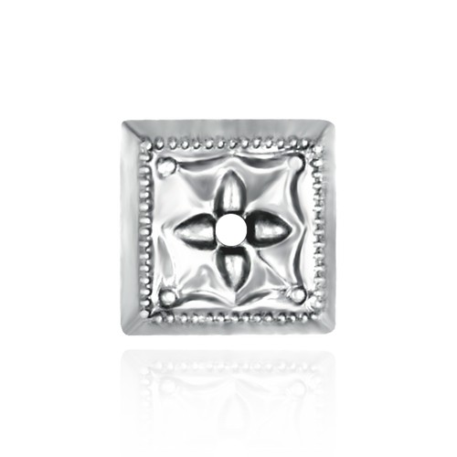 Square Ring Tops with Star Pattern (7.00 mm - 8.00 mm)