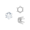 Six Prong Round Standard Settings in Sterling Silver (1.75 mm - 10.00 mm)